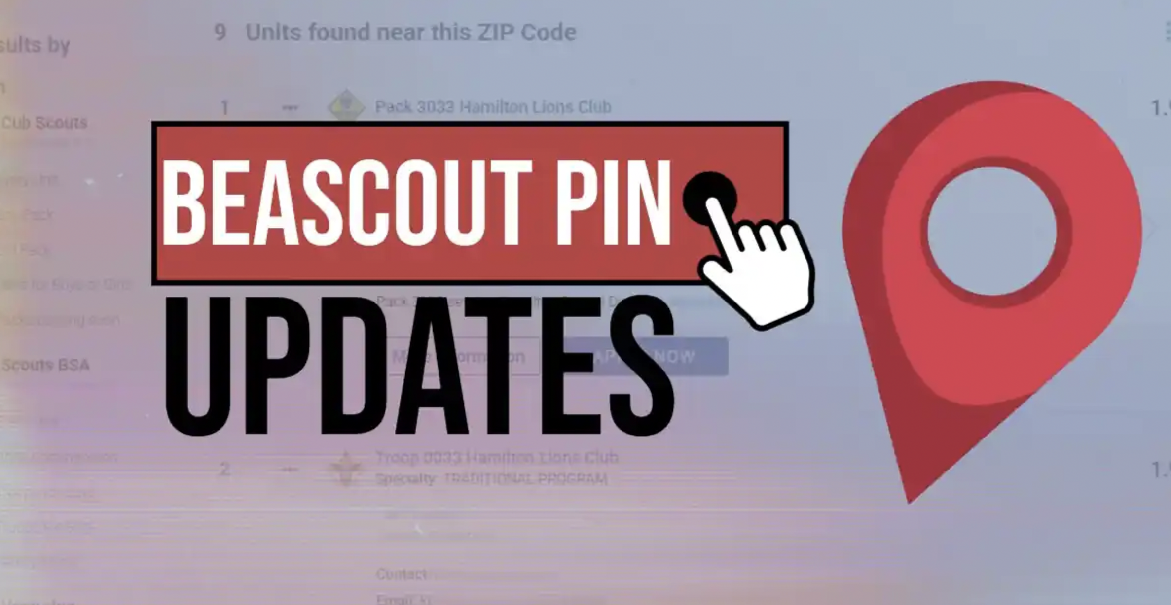 BeAScout PIN Updates